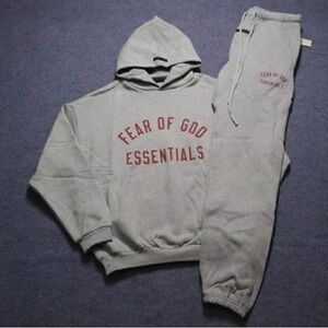 Fear of God Essentials Gray Hoodie and Sweatpants Set (got all sizes)